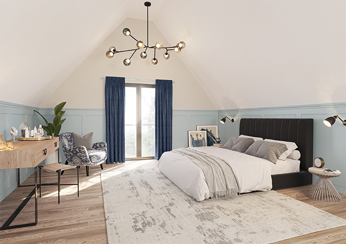 Tiverton, Indigo - Made to Measure Curtains - Image 8